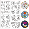 4 Sheets 11.6x8.2 Inch Stick and Stitch Embroidery Patterns DIY-WH0455-181-1