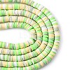 Handmade Polymer Clay Beads Strands CLAY-R089-6mm-T02B-12-5