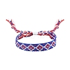 Rhombus Polyester Braided Cord Bracelet PW-WG31997-03-1