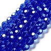 Electroplate Transparent Glass Beads Strands EGLA-A035-T10mm-A21-1
