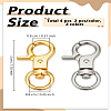 4Pcs 2 Colors Zinc Alloy Swivel Clasps FIND-LP0008-14-2