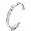 Tarnish Resistant 304 Stainless Steel Cuff Bangles BJEW-G478-P-3