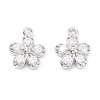 Rack Plating Brass Cubic Zirconia Charms ZIRC-C026-12P-1