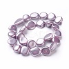 Electroplate Shell Pearl Beads Strands BSHE-O019-09B-2