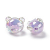 UV Plating Rainbow Iridescent Acrylic Beads X1-OACR-H015-11F-2