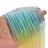 Transparent Painted Glass Beads Strands X1-DGLA-A034-T1mm-A15-2