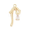 Brass Micro Pave Cubic Zirconia Pendants LS-ZIRC-P122-05C-G01-1
