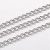 Tarnish Resistant 304 Stainless Steel Curb Chains CHS-K004-11P-0.6mm-1