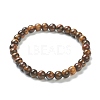 Natural Tiger Eye Beaded Stretch Bracelets BJEW-D446-B-32-2