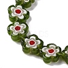 Handmade Millefiori Lampwork Beads Strands LAMP-G164-03K-3