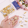 100Pcs 2 Colors Brass Crystal Rhinestone Spacer Bars ALRI-SC0001-61A-3