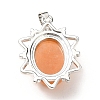 Natural Red Aventurine Pendants G-B033-03P-18-3