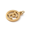 304 Stainless Steel Charms
with Jump Ring STAS-R001-02G-E-2