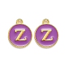 Golden Plated Alloy Enamel Charms ENAM-Q437-12Z-1