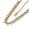 304 Stainless Steel Enamel Chain Necklaces NJEW-P302-03G-3