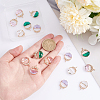 16Pcs 4 Colors Glass Pendants GLAA-GA0001-32-3