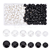 240Pcs 6 Style 1-Hole Plastic Button BUTT-PH0001-14-1