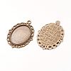 Zinc Alloy Pendant Settings for Cabochon & Rhinestone X-PALLOY-A15257-AB-FF-2