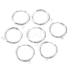 201 Stainless Steel Huggie Hoop Earring Findings STAS-P283-01I-S-4