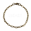 Antique Bronze Tone Iron Cable Chain Bracelet Making X-IFIN-H031-AB-1