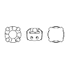 Preciosa&reg MAXIMA Crystal in Sew-On Cup Y-PRC-SS34-70010-G-2