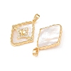 Brass Micro Pave Clear Cubic Zirconia Pendant Bails KK-H524-18G-2