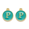 Golden Plated Alloy Enamel Charms ENAM-Q437-15P-1
