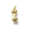 Brass Micro Pave Cubic Zirconia Charms KK-P295-19G-1