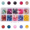 Dyed Natural Agate Faceted Round Beads G-NB0001-07-1