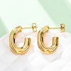 201 Stainless Steel Half Hoop Earrings LS-EJEW-C501-16G-A-4