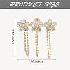 Flower Alloy Zirconia Stud Earrings JE1067A-2