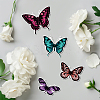 4Pcs Butterfly Carbon Steel Cutting Dies Stencils with PET Hollow Out Drawing Painting Stencils Sets & 1Pc PVC Plastic Stamps DIY-GL0004-149-5