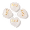 Natural Quartz Crystal Heart Engraving MBTI Figurines Statues for Home Office Desk Decorations G-K353-05L-1