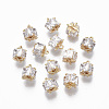 Brass Clear Cubic Zirconia Charms KK-R134-020-NF-1