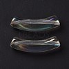 UV Plating Transparent Rainbow Iridescent Acrylic Beads X-OACR-A016-01M-2