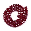 Electroplate Glass Beads Strands EGLA-A044-P6mm-A02-3
