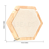 Hexagon Wooden Single Necklace Displays Stands NDIS-WH0017-01A-2