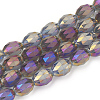 Electroplate Glass Beads Strands EGLA-T008-06B-1