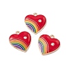 Alloy Enamel Pendant ENAM-H039-07G-B-3