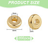 GOMAKERER 200Pcs Flat Round Brass Spacer Beads KK-GO0001-74-2