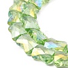 AB Color Plated Transparent Glass Beads Strands EGLA-P051-06A-A12-4