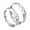 SHEGRACE Adjustable Rhodium Plated 925 Sterling Silver Couple Rings JR743A-1