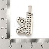 Brass Micro Pave Clear Cubic Zirconia Pendants KK-B099-01P-K-3