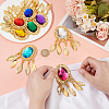 8Pcs 8 Colors Iron Big Pendants FIND-FG0003-31G-3