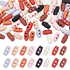64Pcs 8 Colors Plastic Buttons BUTT-FG0001-36-1