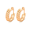 Real 18K Gold Plated Awesome Design Brass Hoop Earrings EJEW-EE0001-123-1