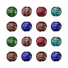 60Pcs 6 Colors Handmade Gold Sand Lampwork Beads LAMP-BT0001-01-1