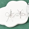 Bowknot Brass Leverback Earrings EJEW-A150-04C-P-2