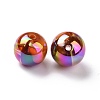 UV Plating Rainbow Iridescent Acrylic Beads PACR-H003-14-3