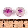 Luminous Frosted Acrylic Beads FACR-T008-02Y-4
